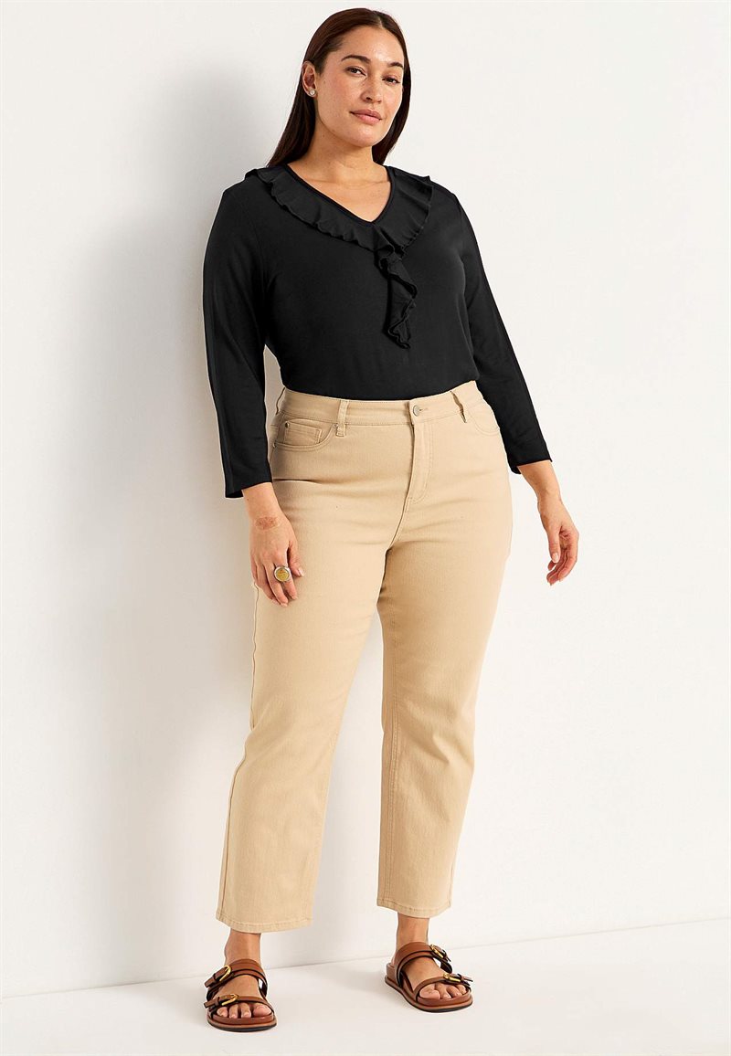 V-ringad topp med volangkant Viola