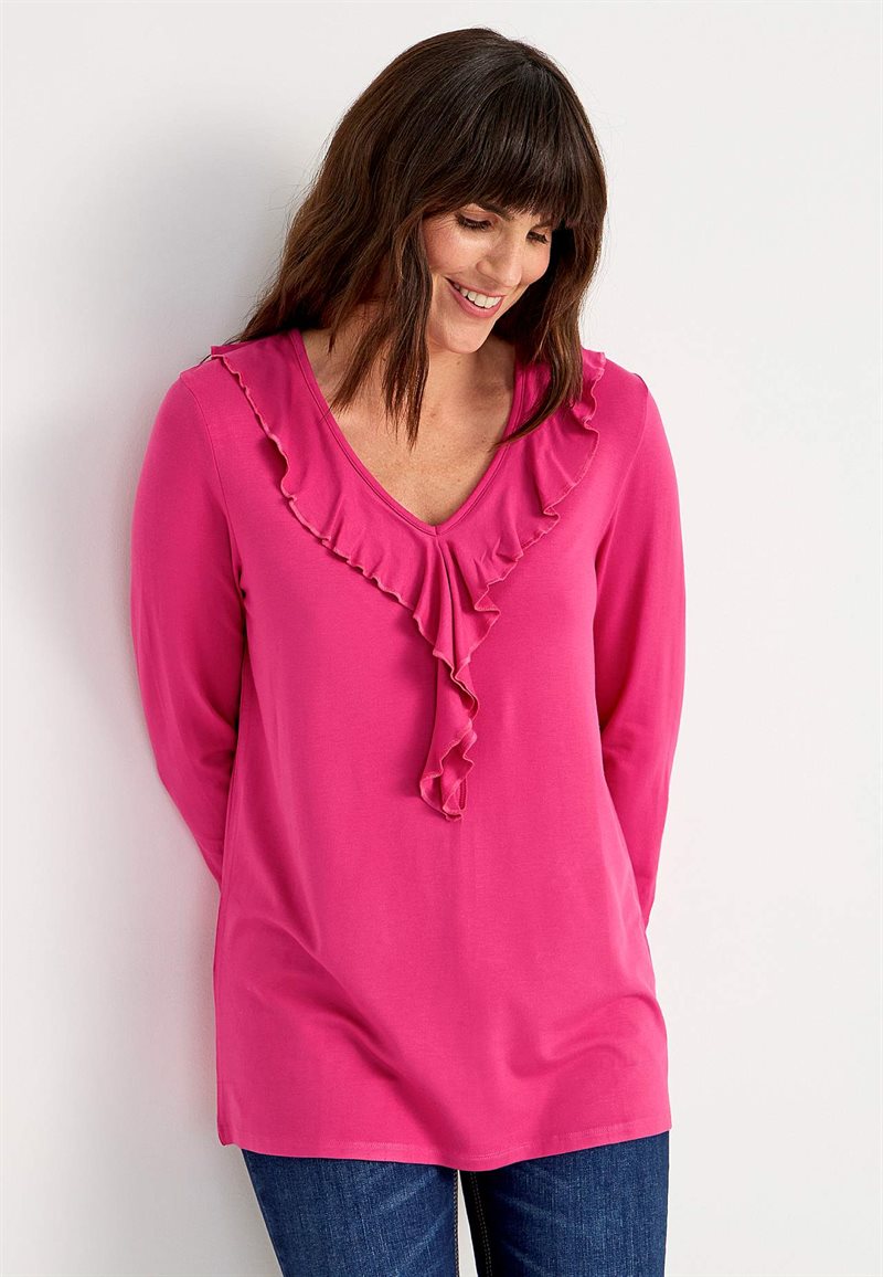 V-ringad topp med volangkant Viola 28105