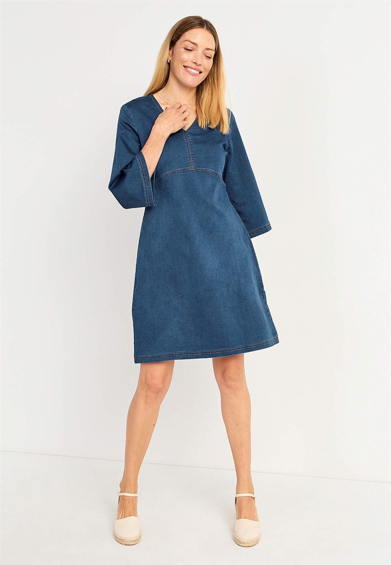 Klänning i denimtrikå Olga
