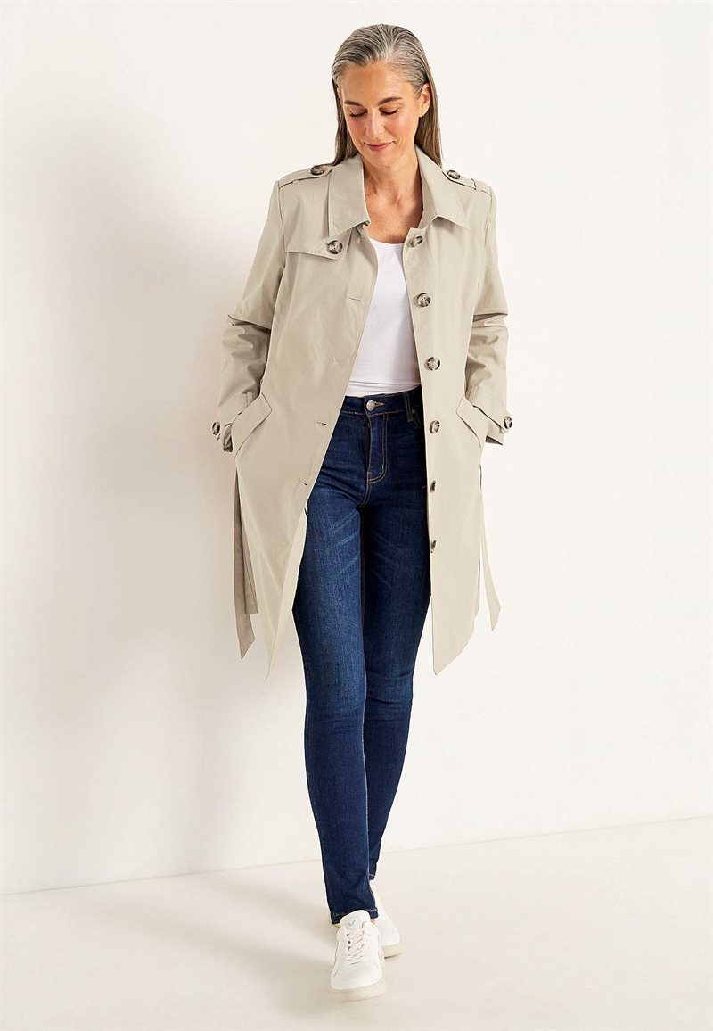 Enkelknäppt trenchcoat