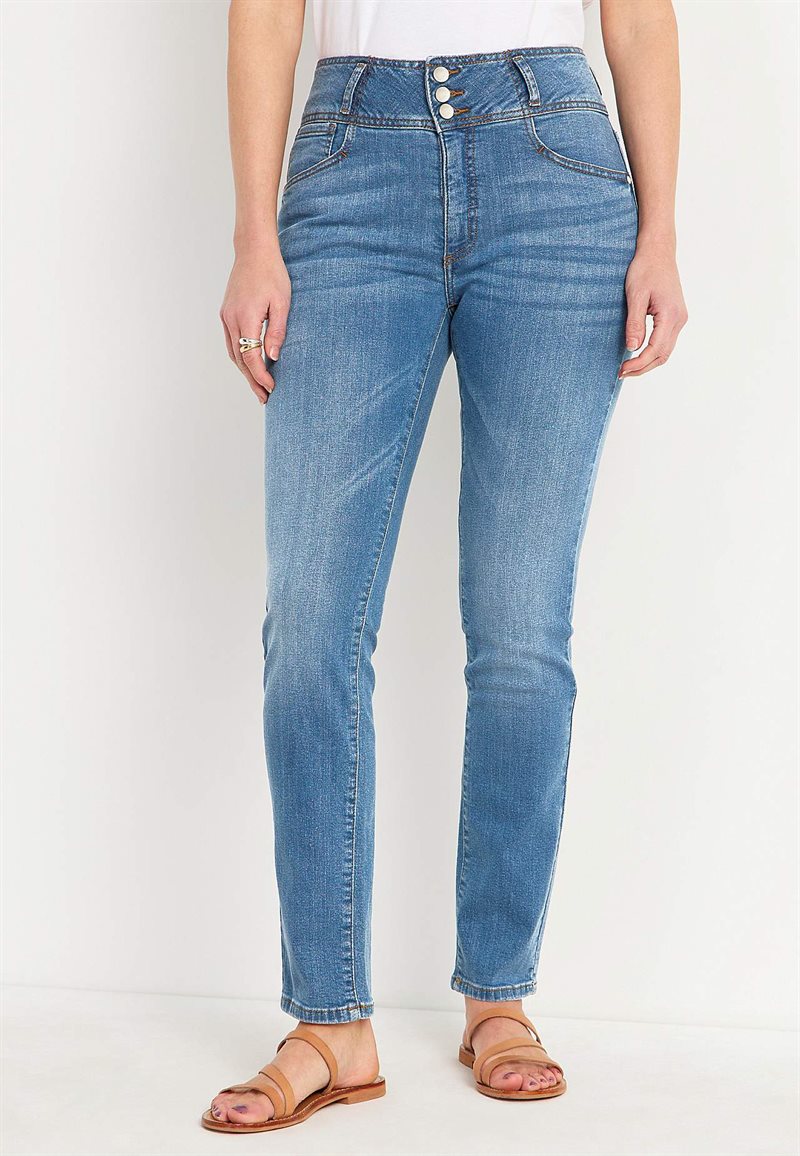 Smala jeans med hög midja - tre längder