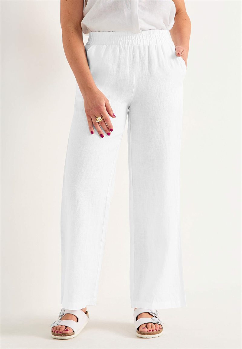 Linnebyxa Premium med vida ben Lo 29584