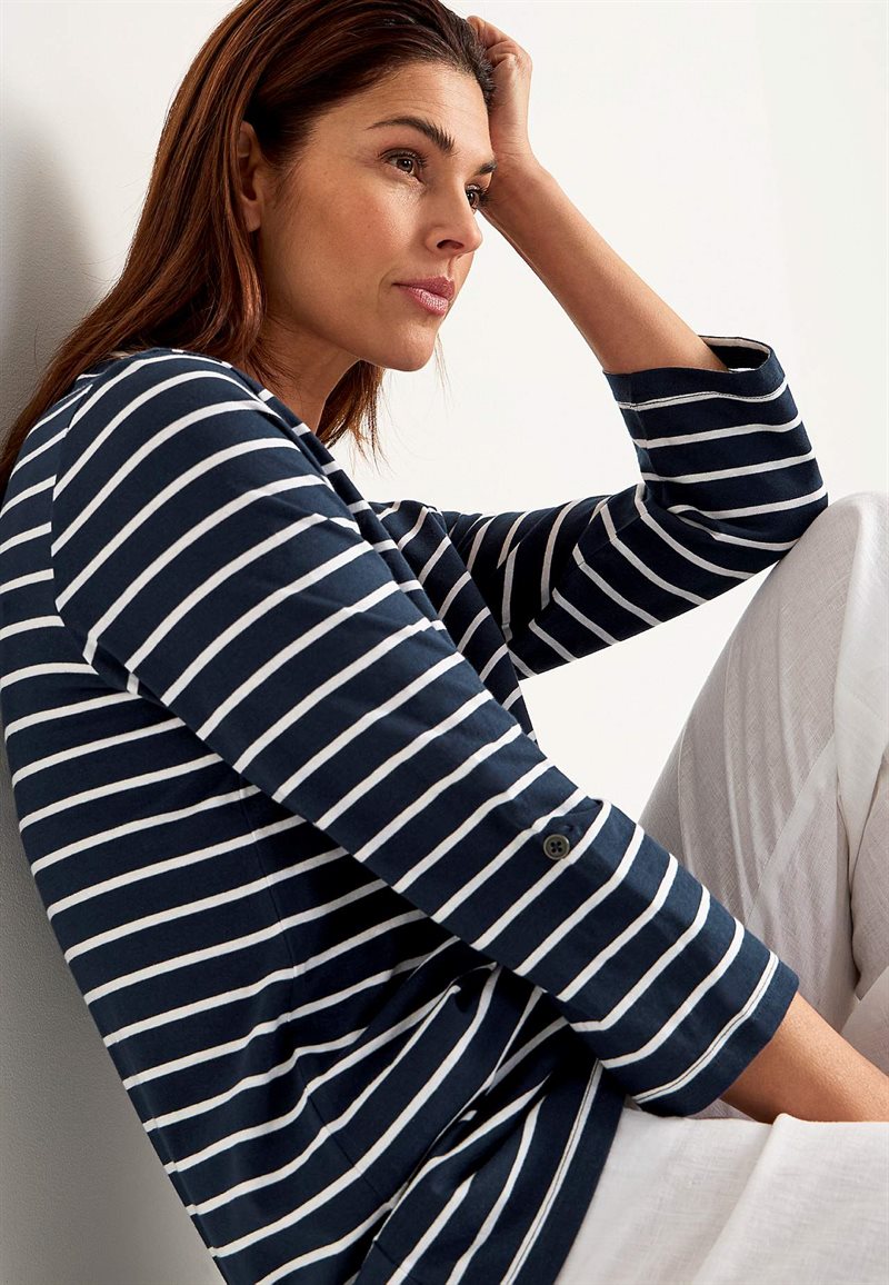 Trikåtopp med 3/4-långa ärmar 29777