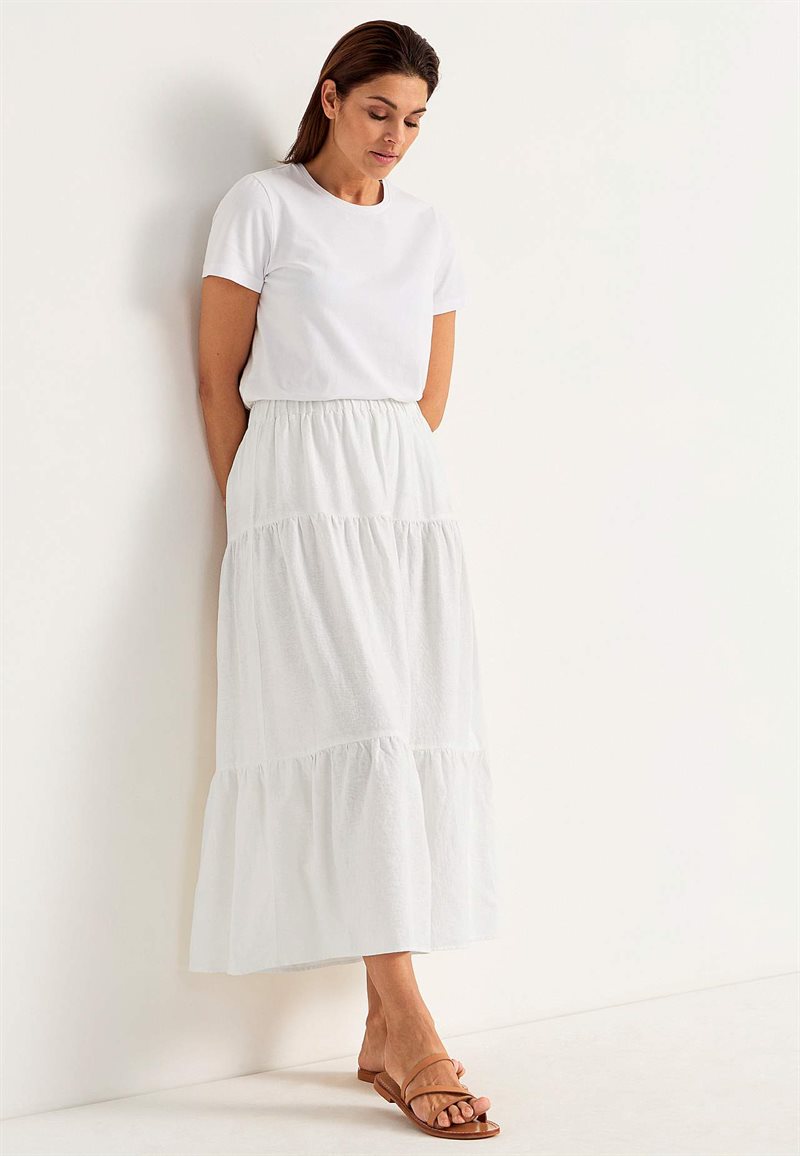 Volangkjol i linnemix Lisette 29947