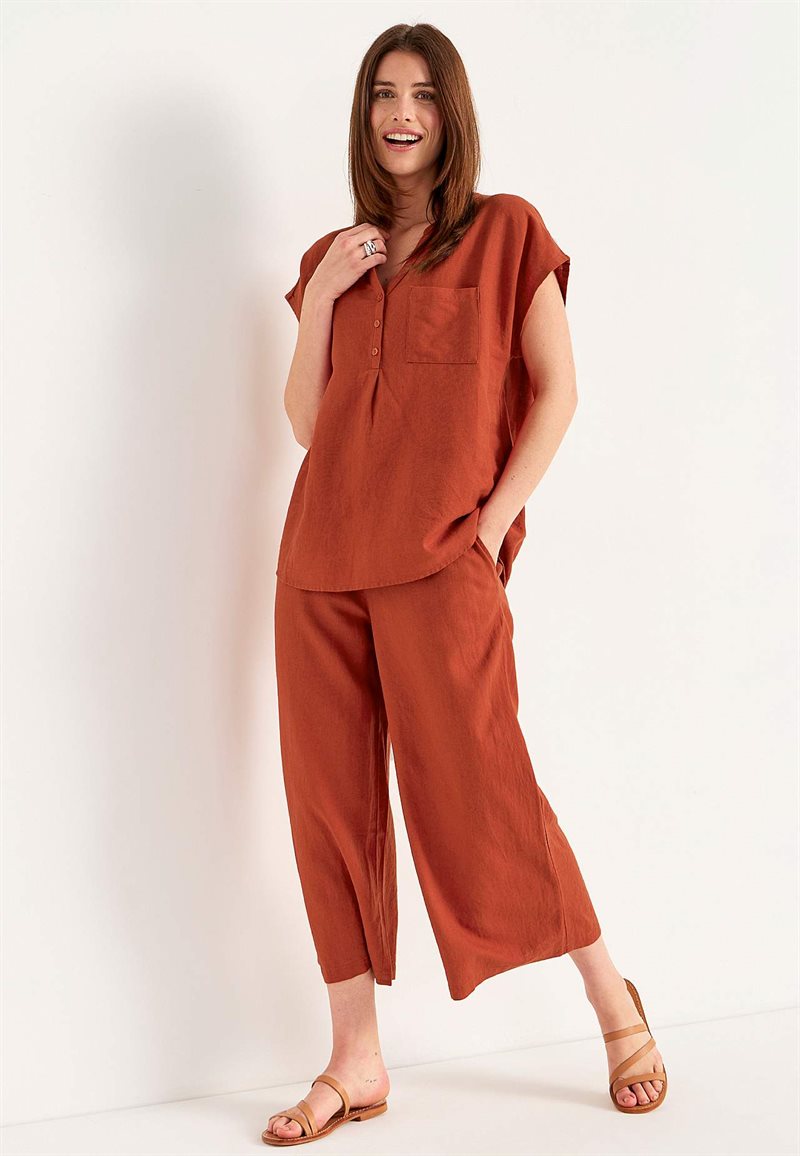 Culottebyxa i linnemix Lisette