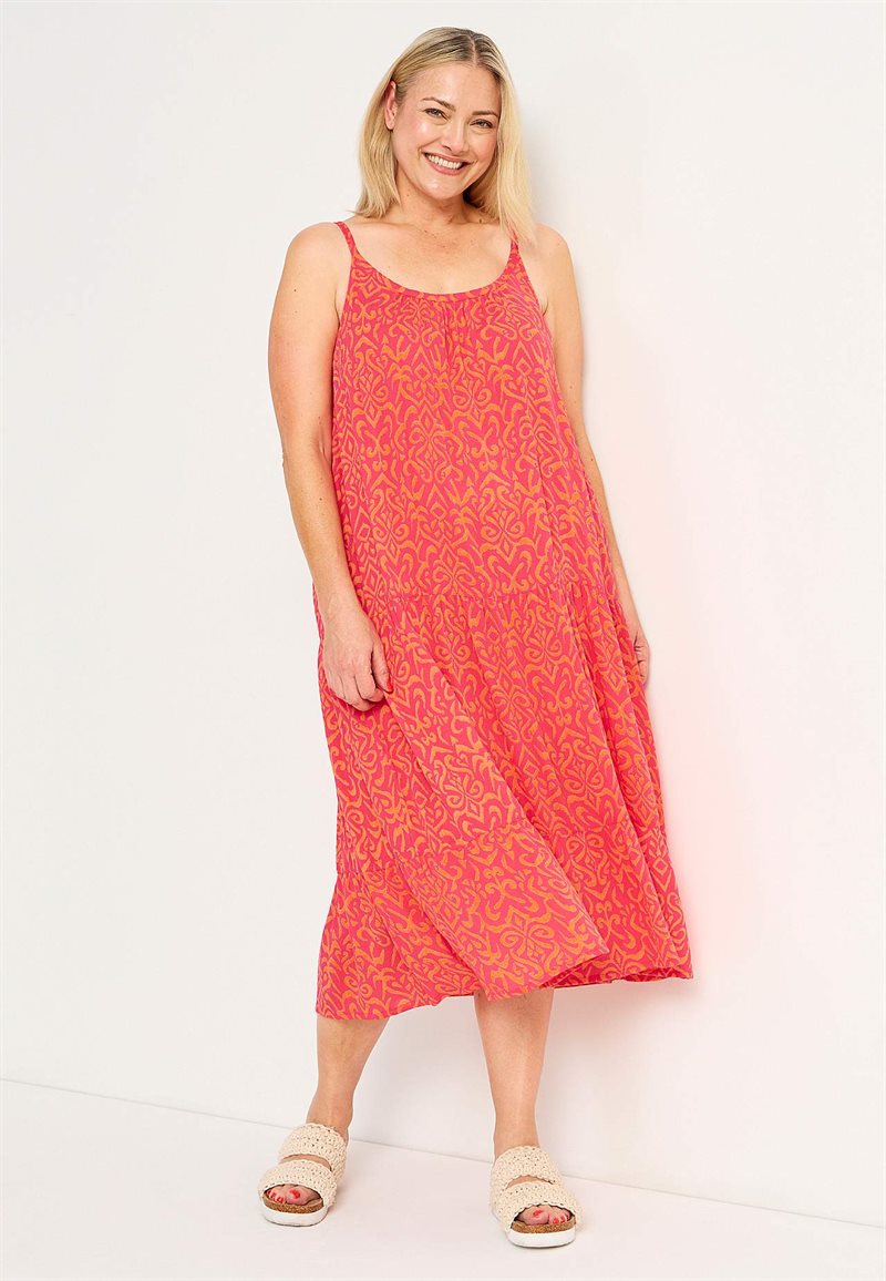 Product Image for Mönstrad, lång strandklänning Bahia