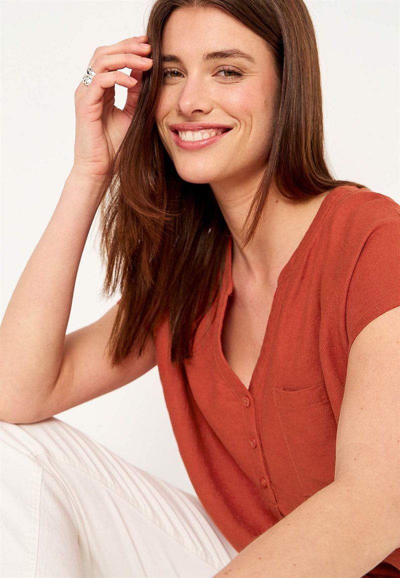 Linnetunika med holkärm Lisette 30026