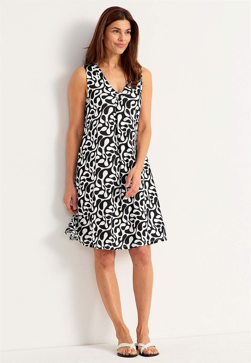 V-ringad, Ã¤rmlÃ¶s trikÃ¥klÃ¤nning Maria 30357