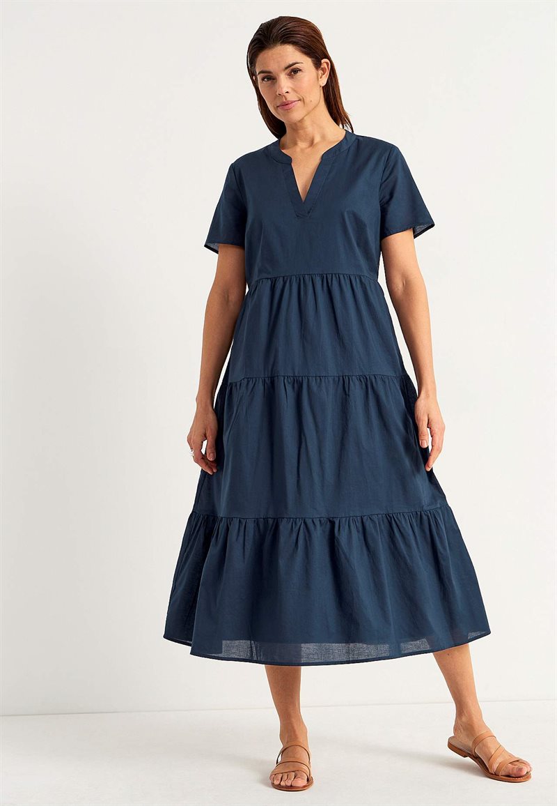 Bomullsklänning med volang Asta 30434