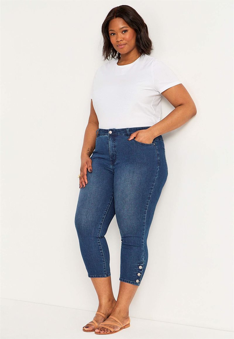 Caprijeans med femficksdesign Maria 30750