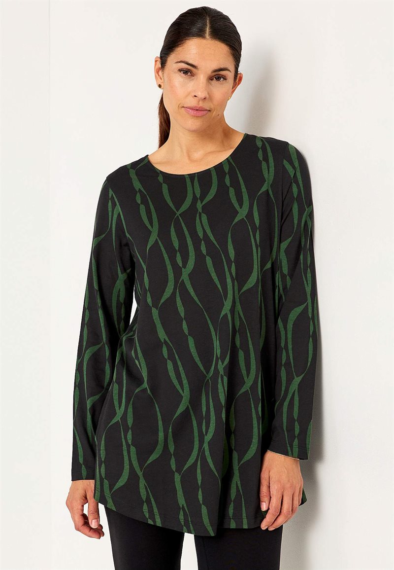 MÃ¶nstrad trikÃ¥tunika med fickor 32345