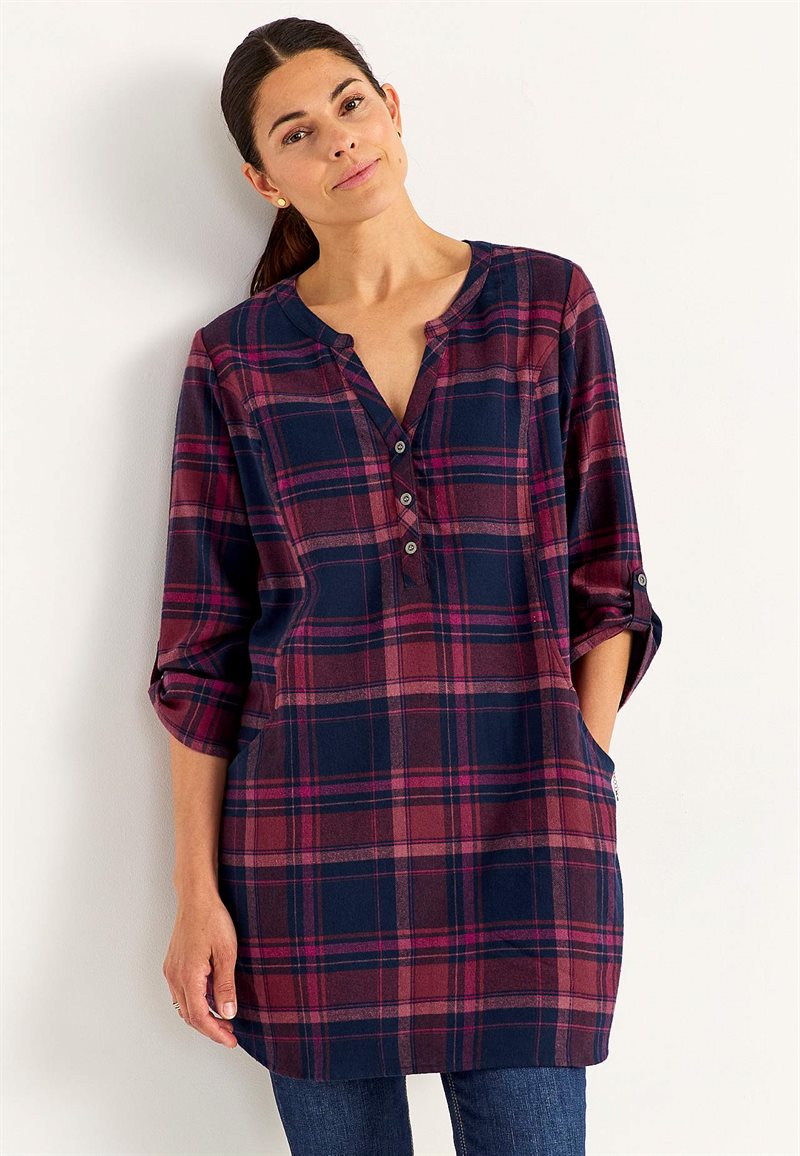 Tunika i flanell med fickor 33487