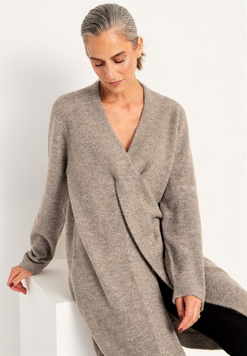 Stickad tunika med vriden detalj 32684