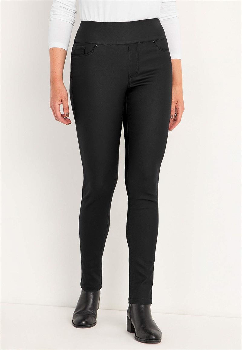 Coatade jeggings med smala ben