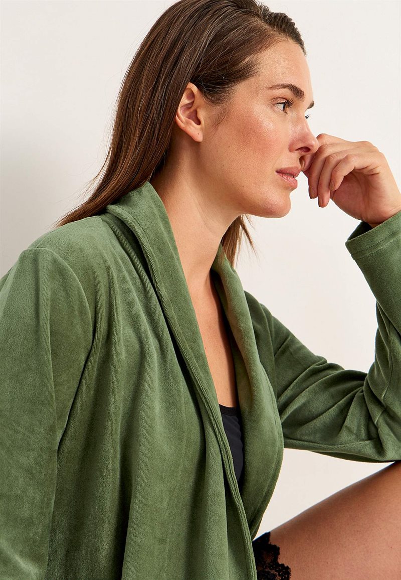 Morgonrock i velour 35524