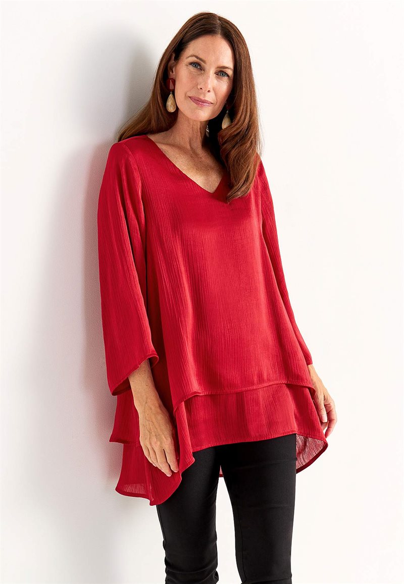 Tunika med trumpetärm 33974