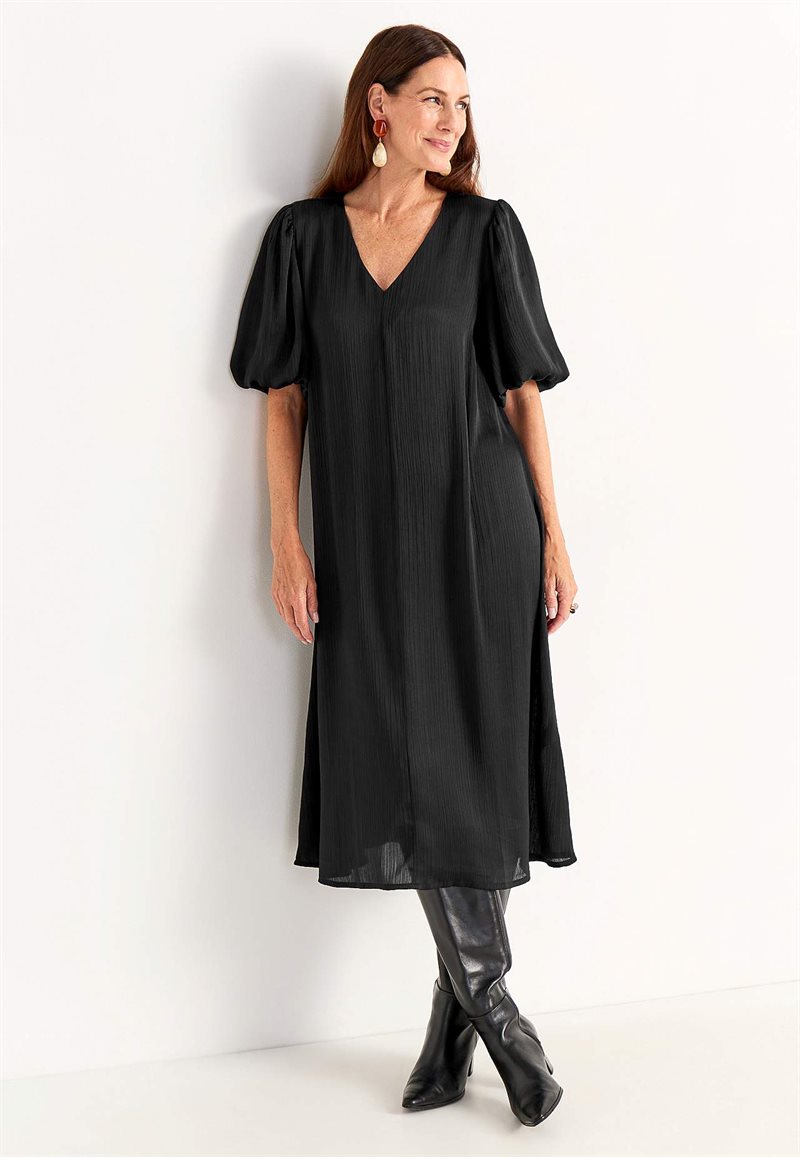 Klänning med puffärm