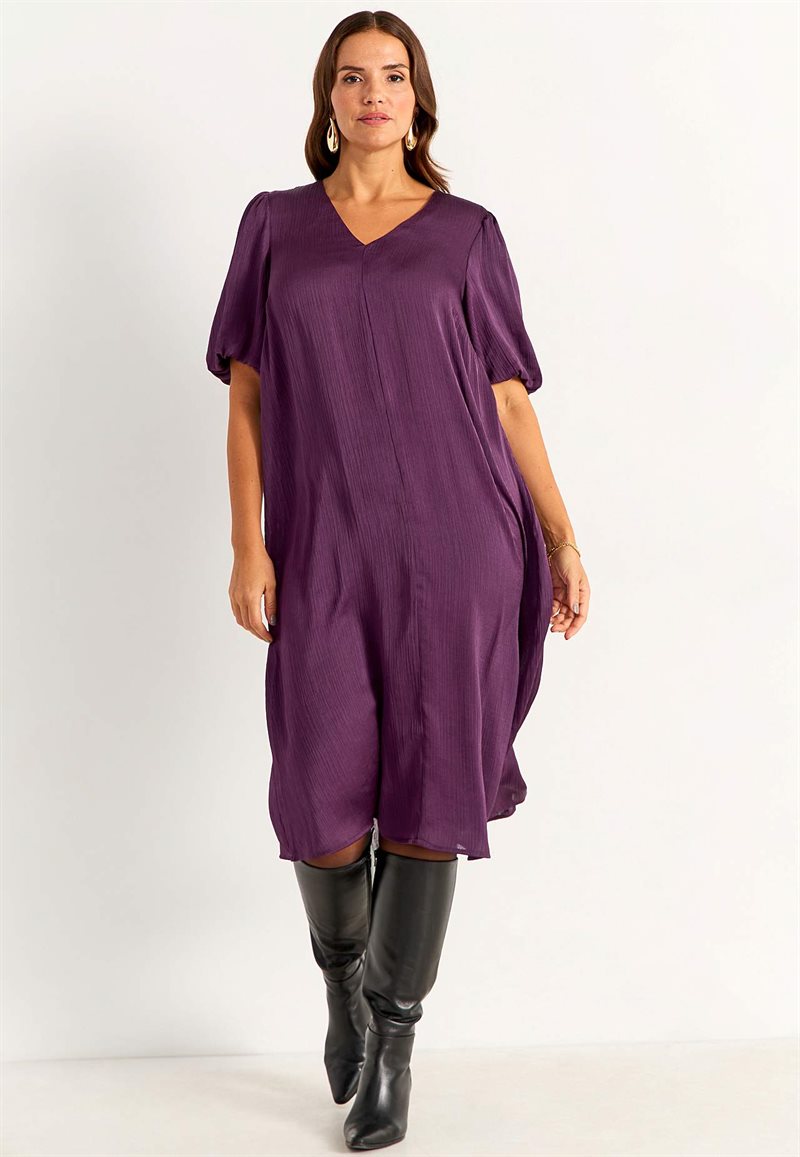 Klänning med puffärm 33994