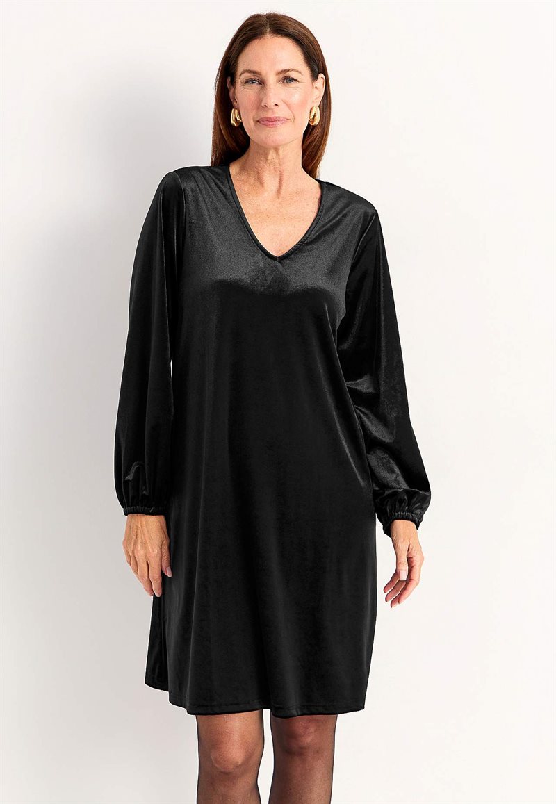 V-ringad sammetsklänning 34790