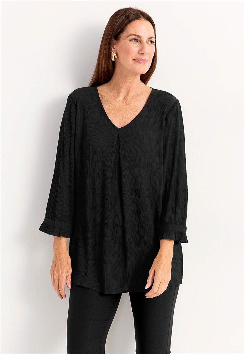 Tunika med crepe-kvalitet 34590