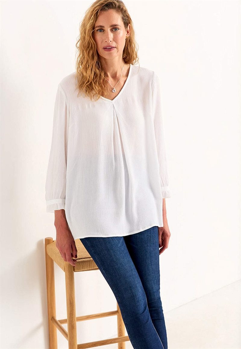 Tunika med crepe-kvalitet