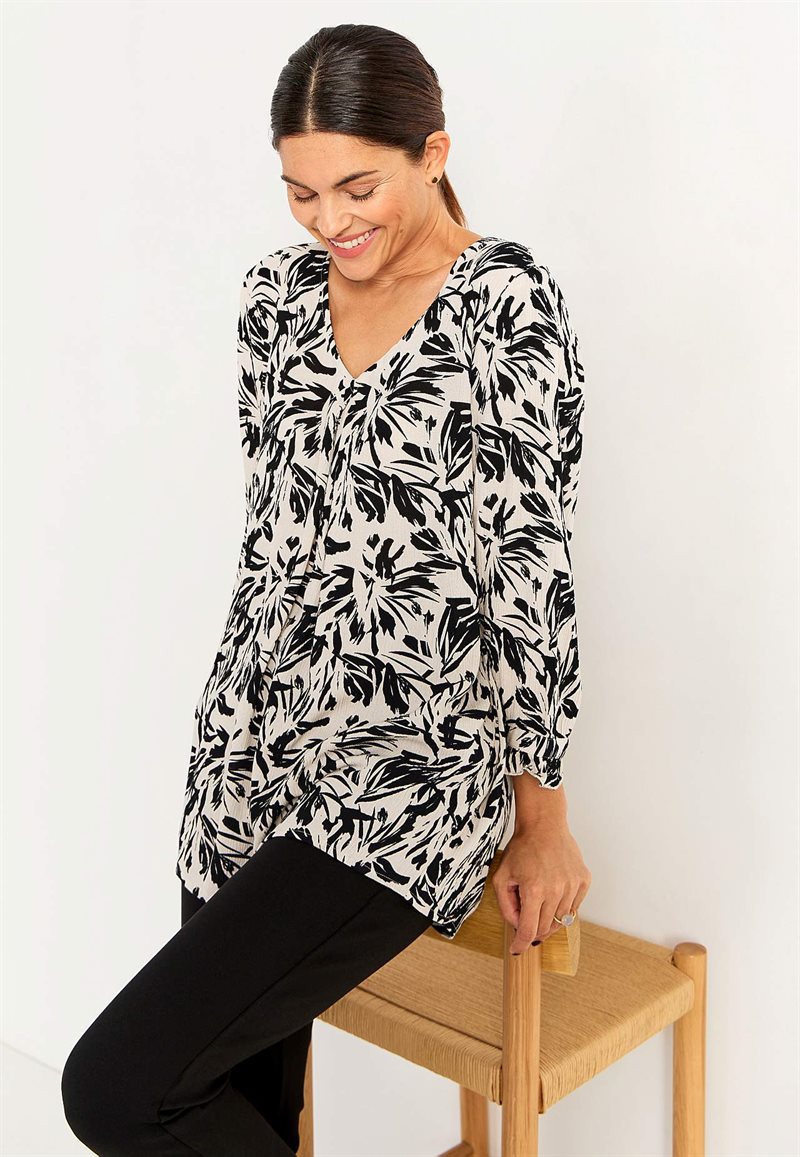 Tunika med crepe-kvalitet 34600