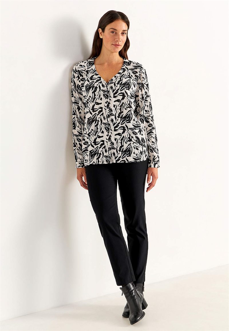 Blus med crepe-kvalitet 34642