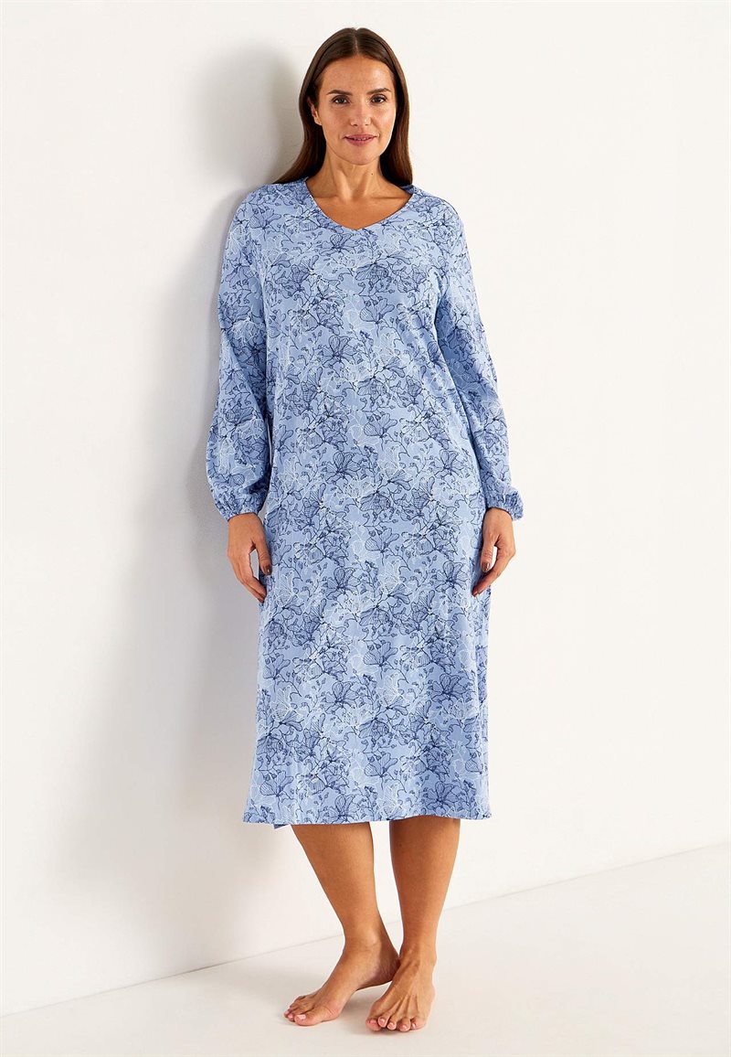 Nattlinne med långa ärmar