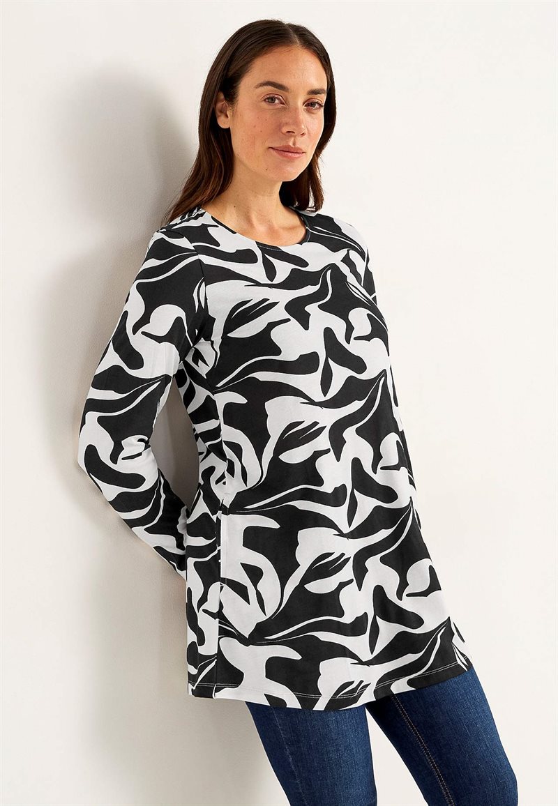 MÃ¶nstrad trikÃ¥tunika med fickor 35743