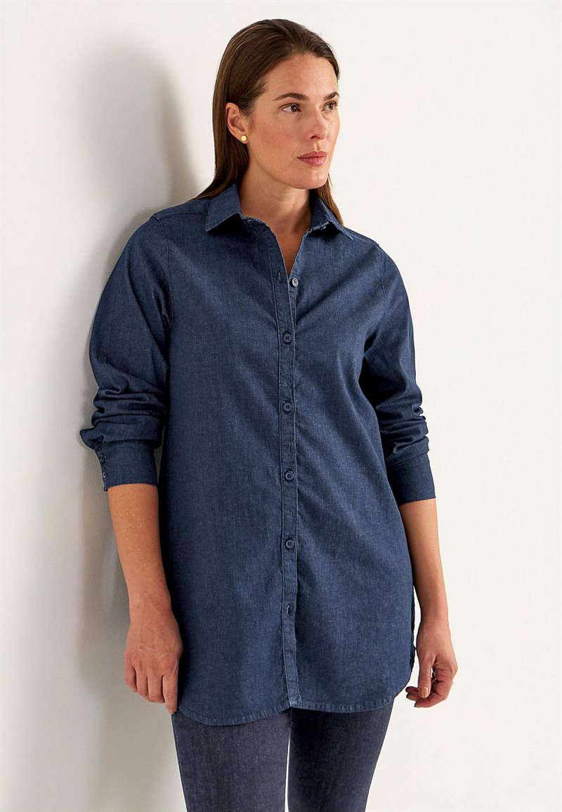 Stretchig tunika i denim 35985