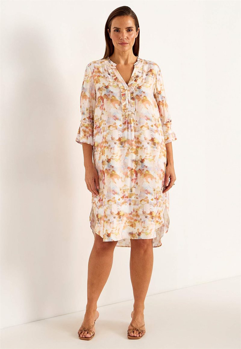 Vävd klänning med fickor