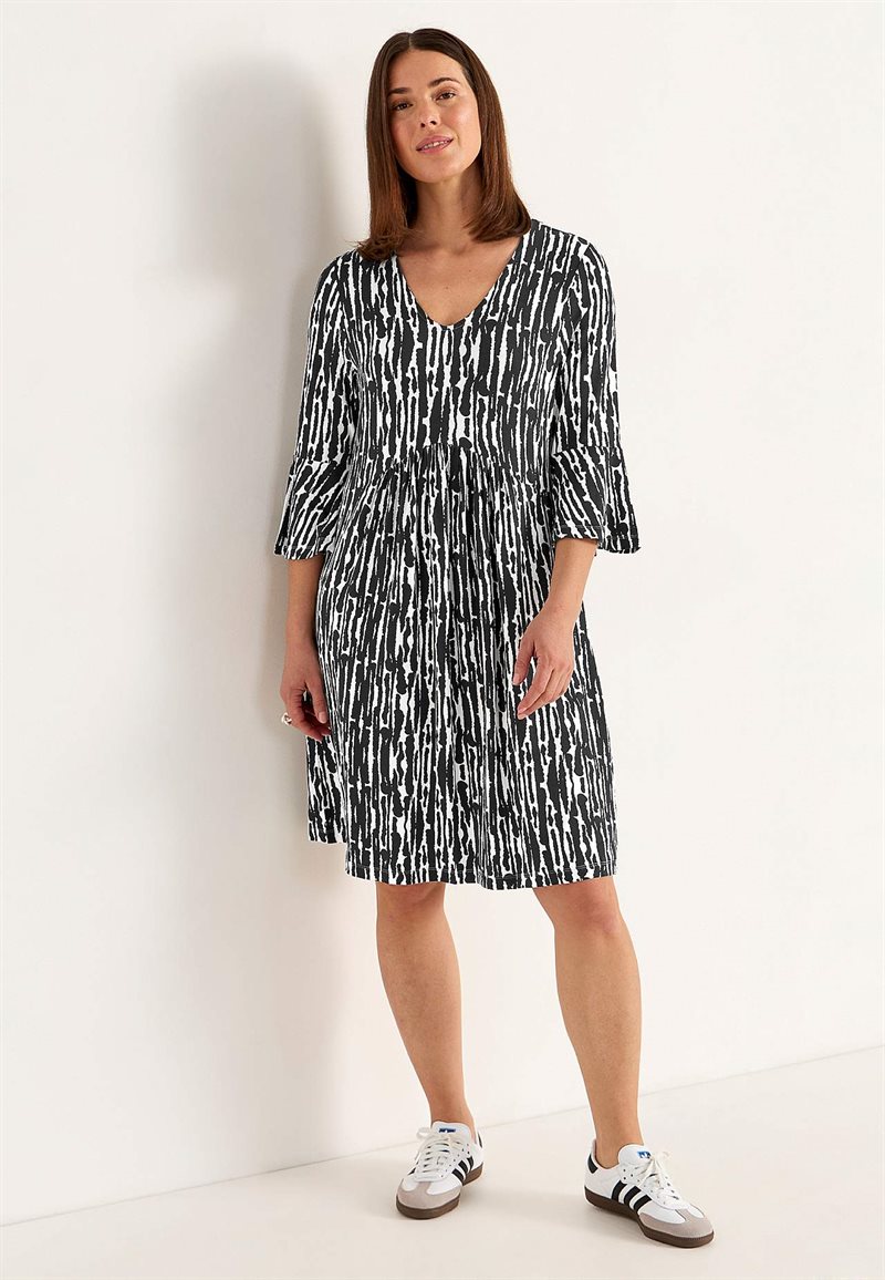 Trikåklänning med fickor