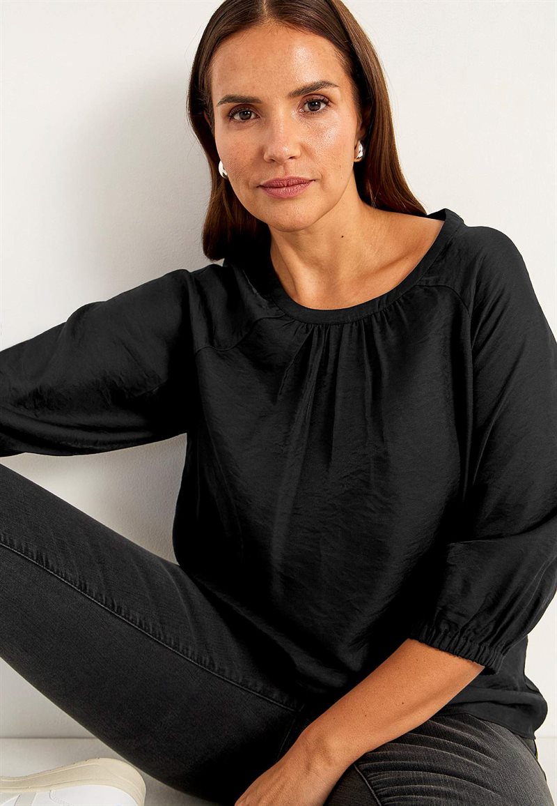 Vävd blus med struktur