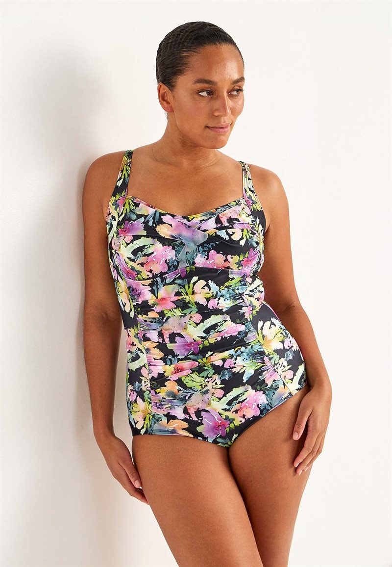 Draperad shapingbaddräkt