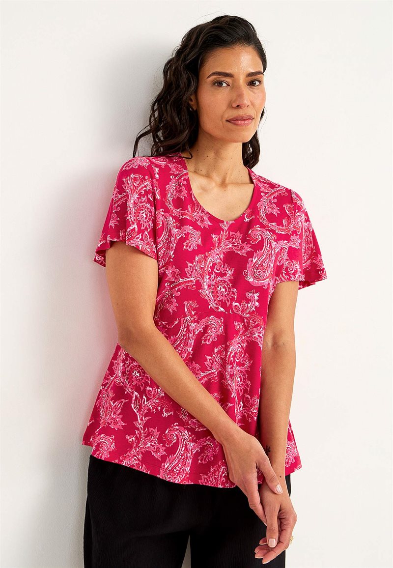 Mönstrad trikåtopp