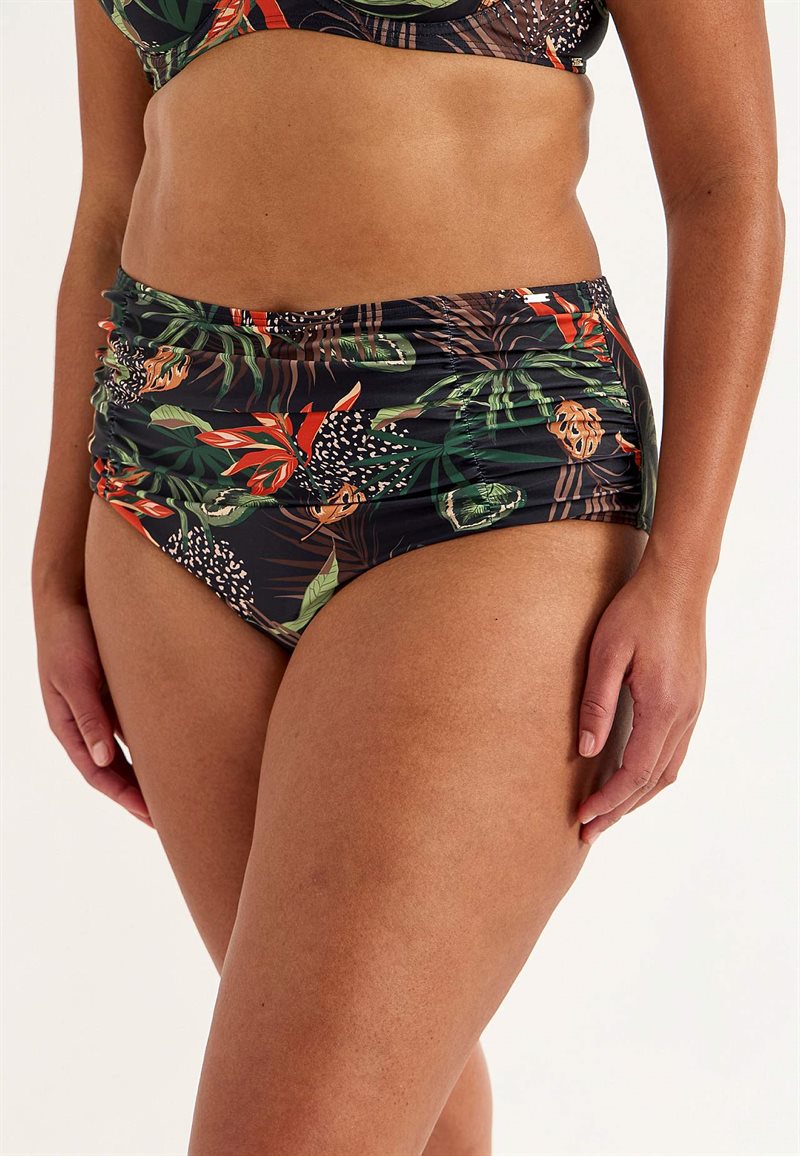 Mönstrad bikinitrosa med hög midja
