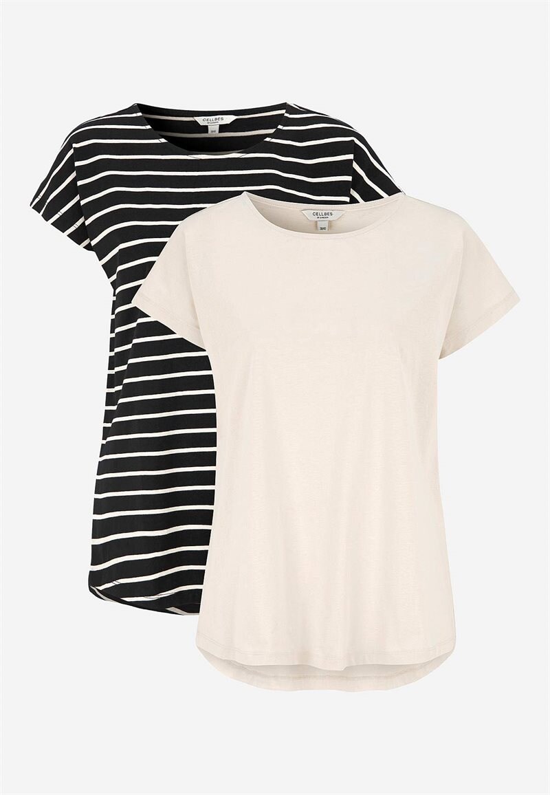 Trikåtoppar med holkärmar Alma 2-pack 28871