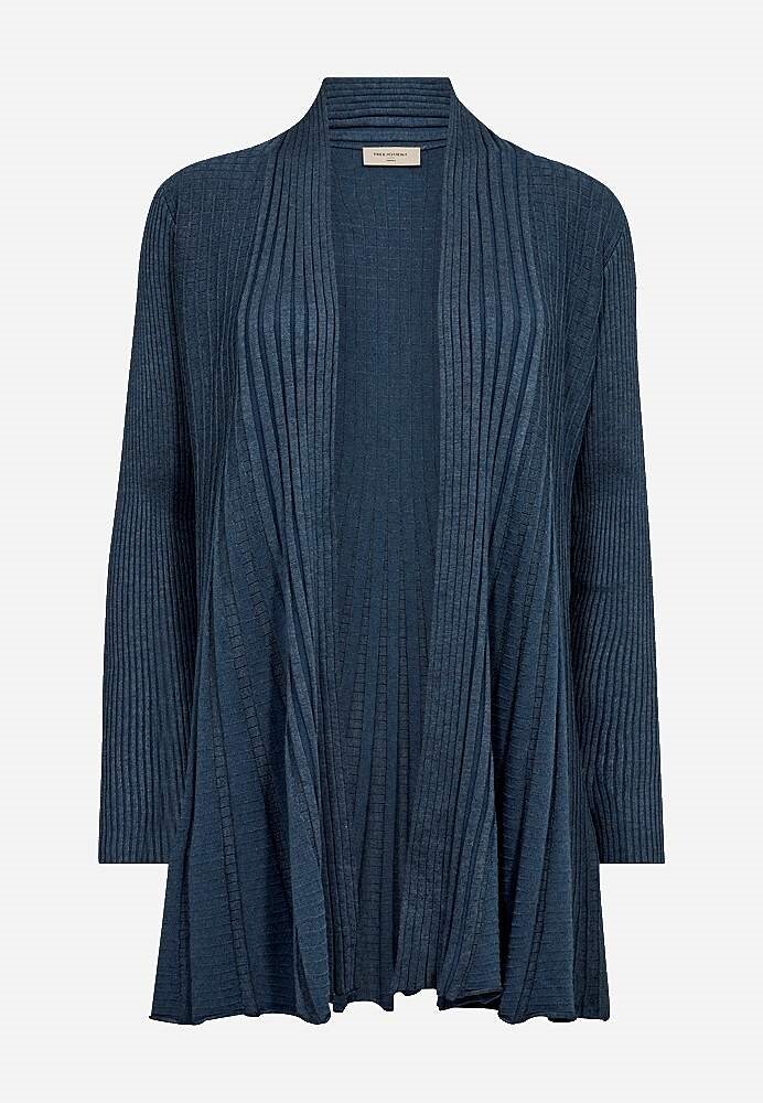 Lång, ribbad cardigan Claudisse