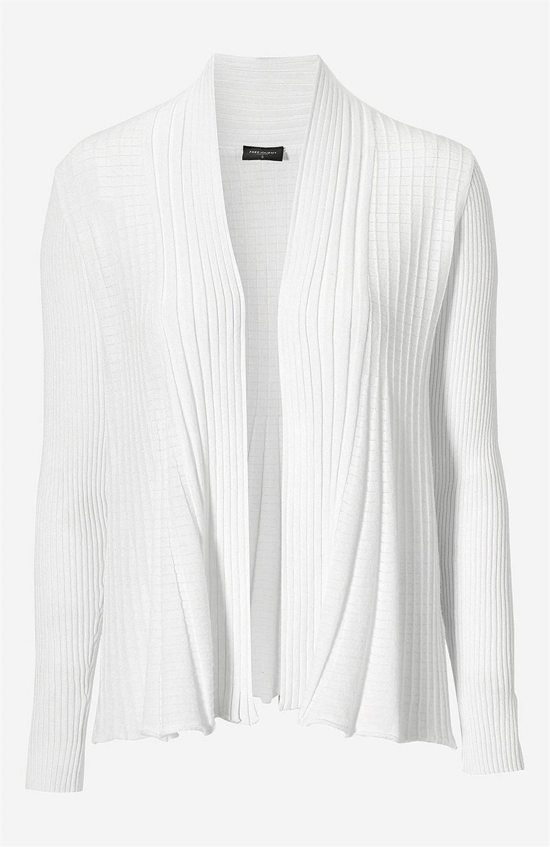 Ribbad, öppen cardigan