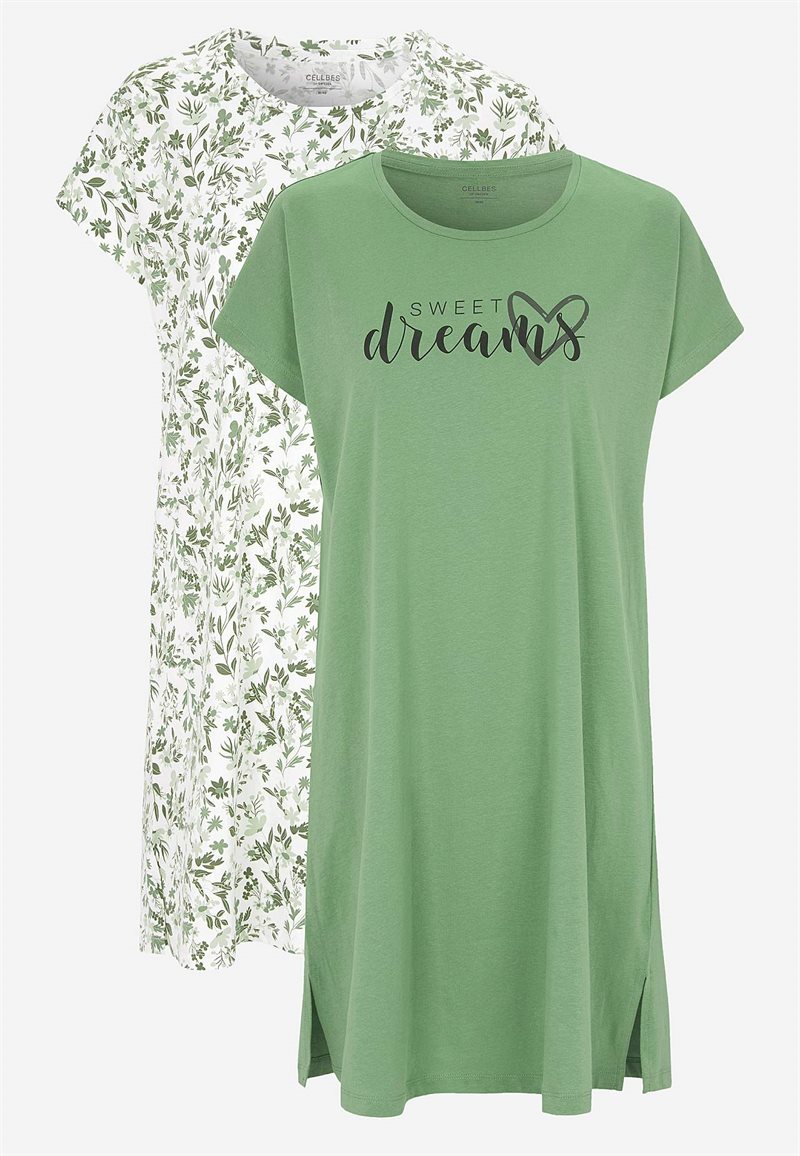 Kort nattlinne i bomull 2-pack 33614