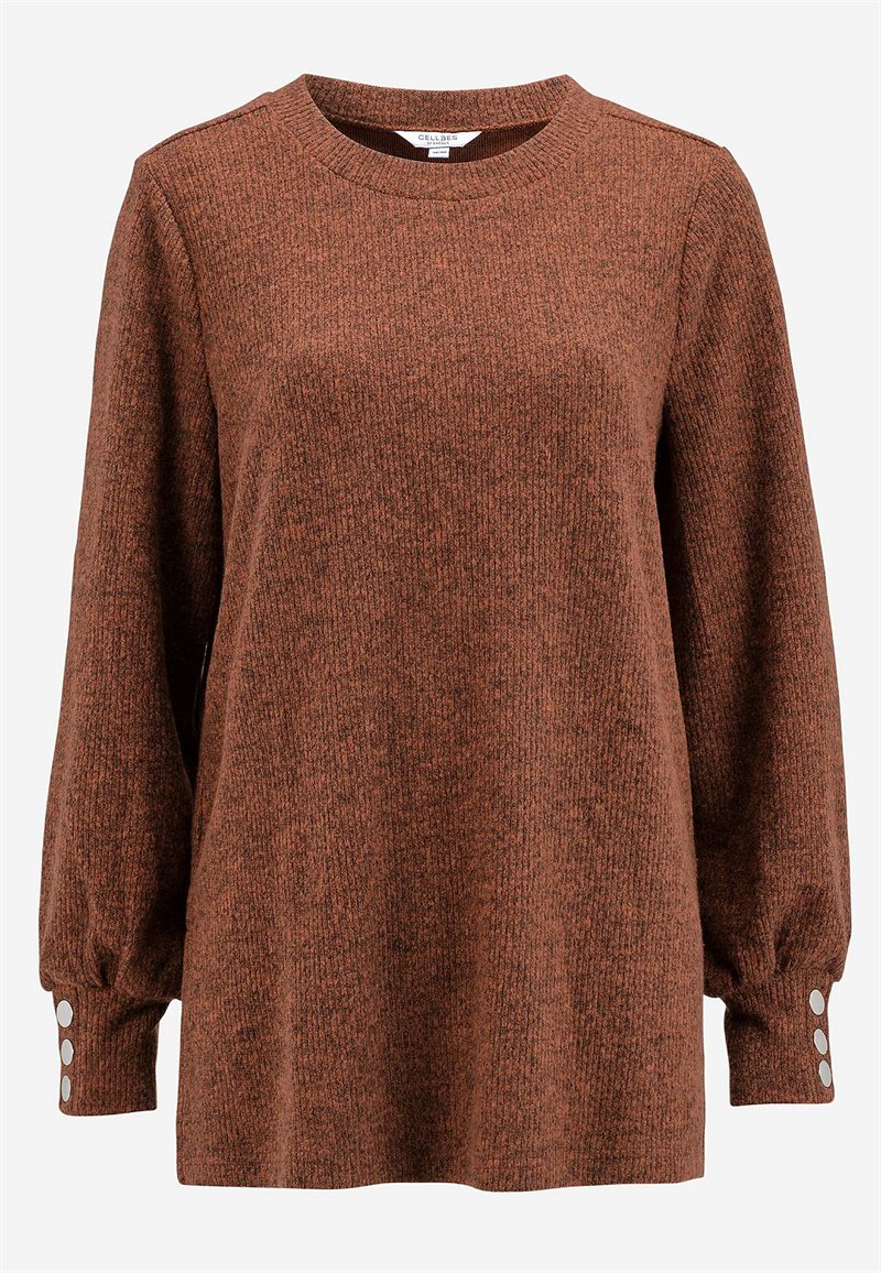 Supermjuk tunika med melerade färger 35025