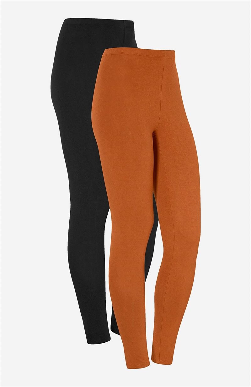 Leggings i bomull 2-pack 24021