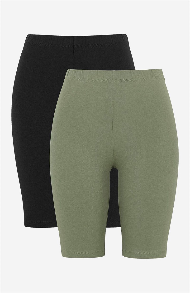 Bekväm cykelbyxa i ekologisk bomull Tindra 2-pack 37589