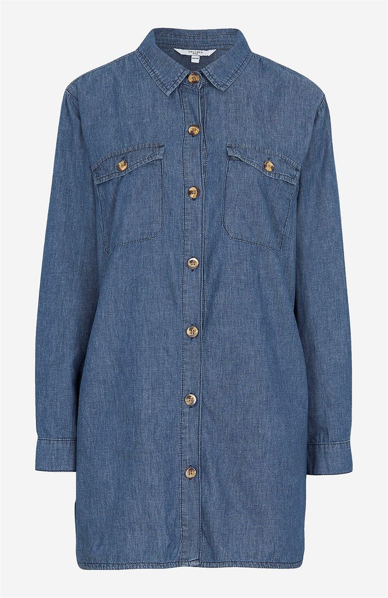 Lång jeansskjorta