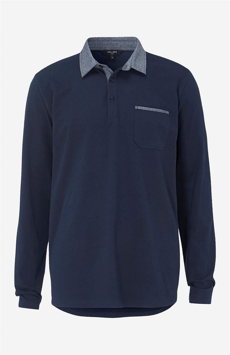 Bekväm långärmad tröja med krage