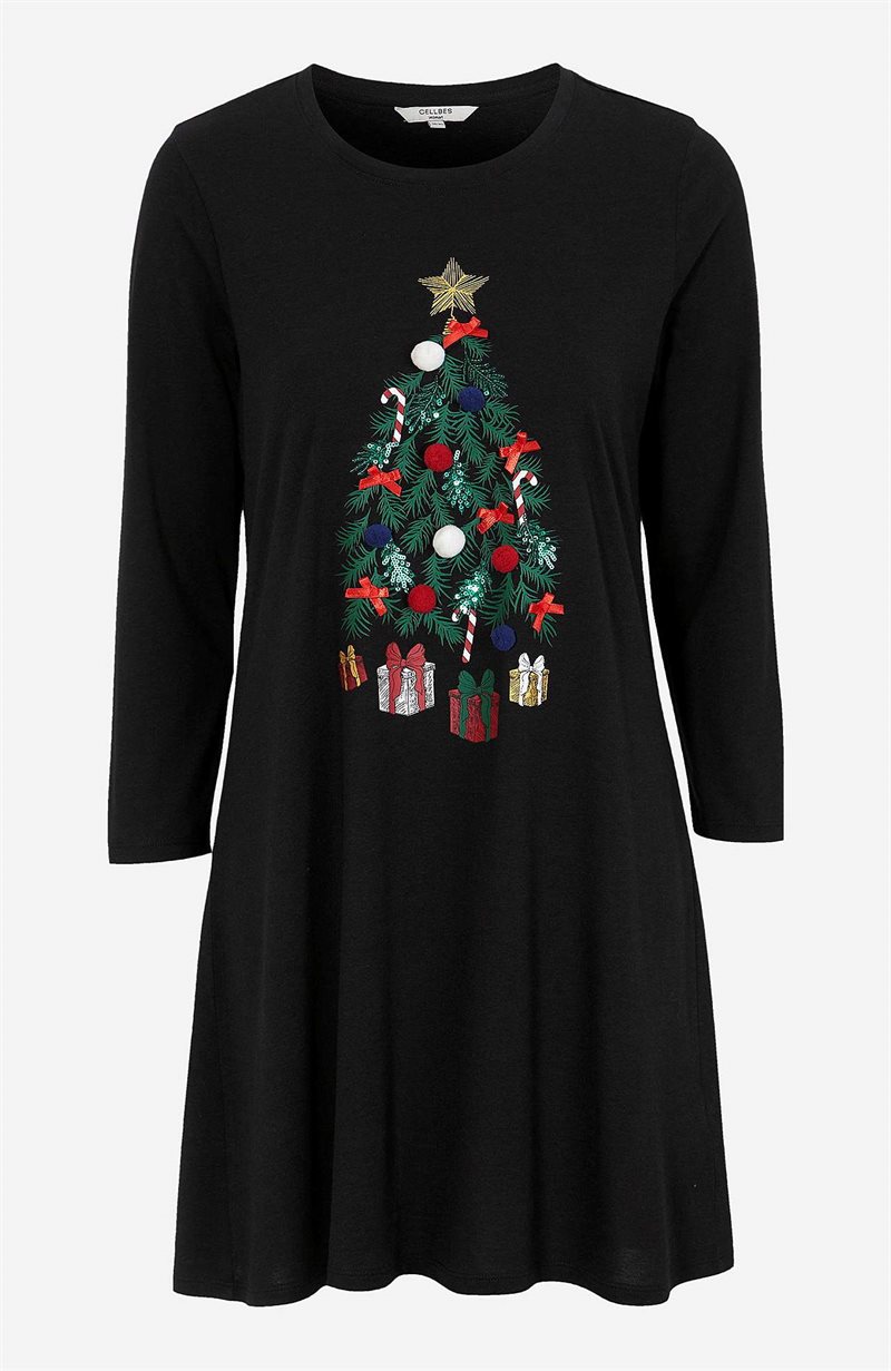 Product Image for Mönstrad trikåtunika med julgran