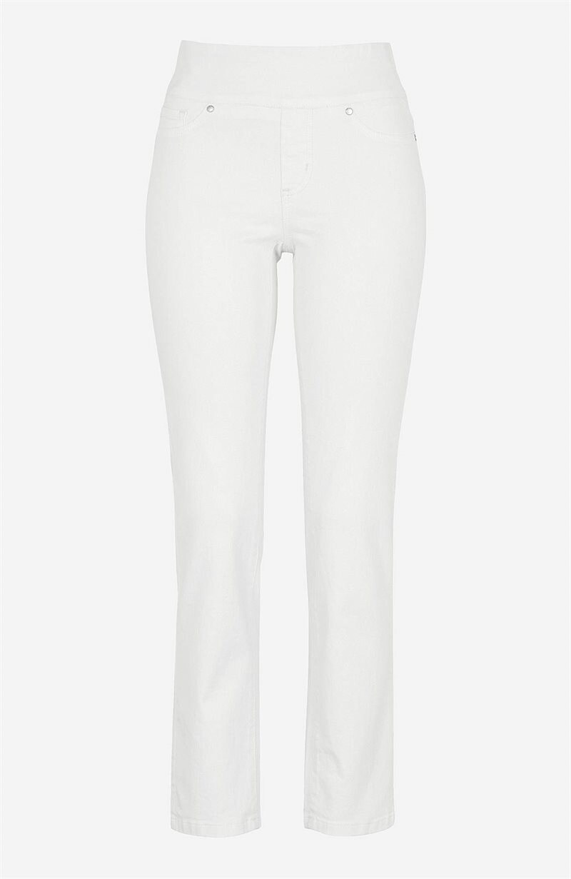 Stretchiga jeggings med bred resårmidja Elin
