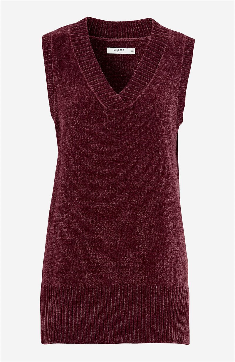 Mjuk väst i chenille