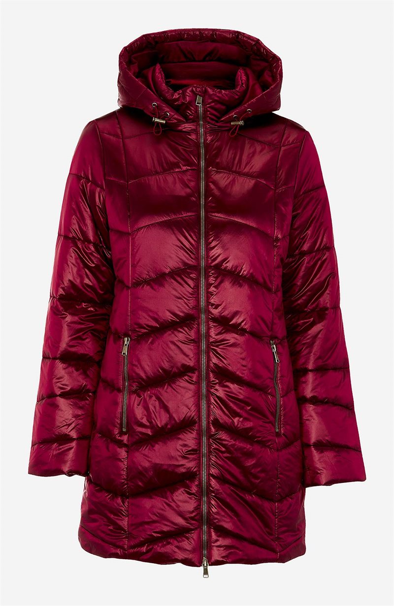 Vadderad jacka med skimrande tyg Ally 25636