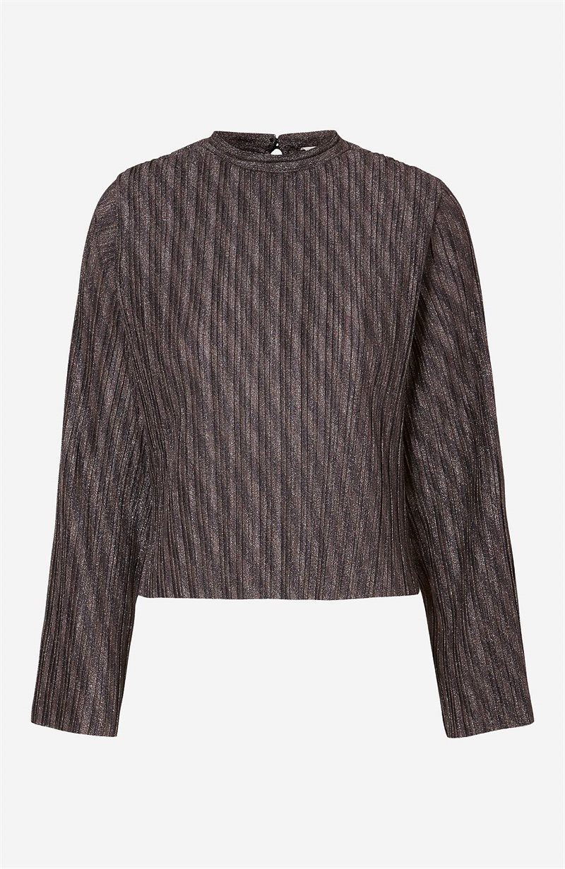 Product Image for Glittrig topp i plissétyg Lux